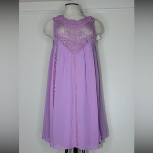 Little Smily Women’s Ca…lared Dress Violet Sz L
